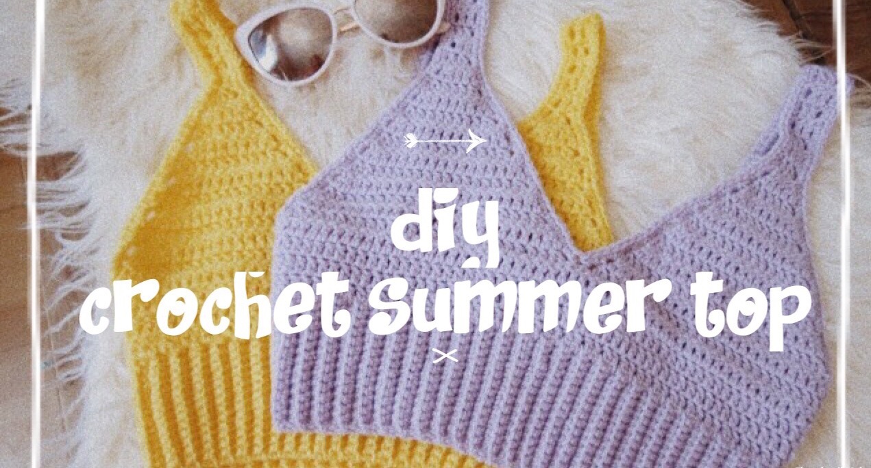 How to crochet a ribbed tank top for summer! DIY tutorial 