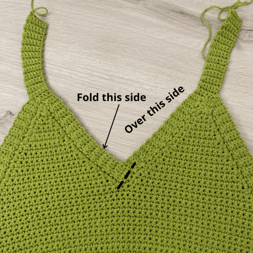 Crocheted Woolen Crop Top (Choli Type) For Woman - Size 38, Apple