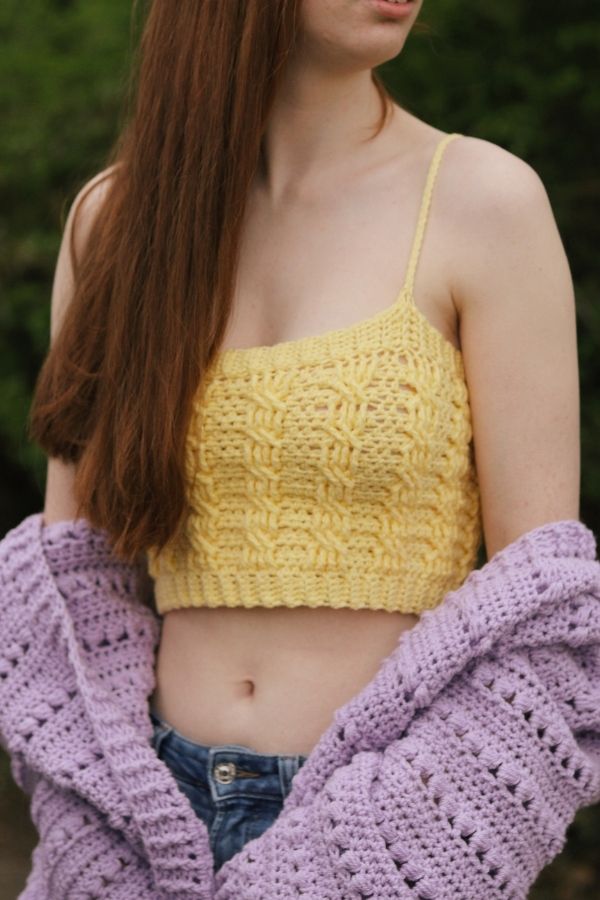 Crochet Cable Crop - Crochet with