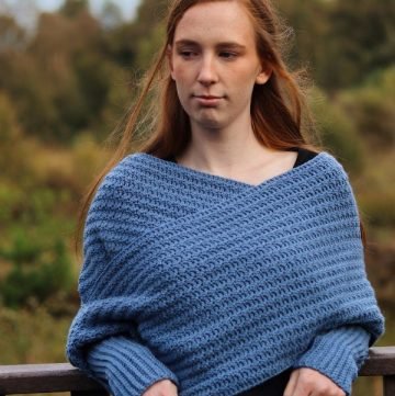 free crochet sleeve scarf pattern