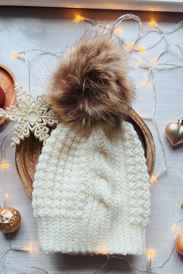 free crochet cable beanie pattern
